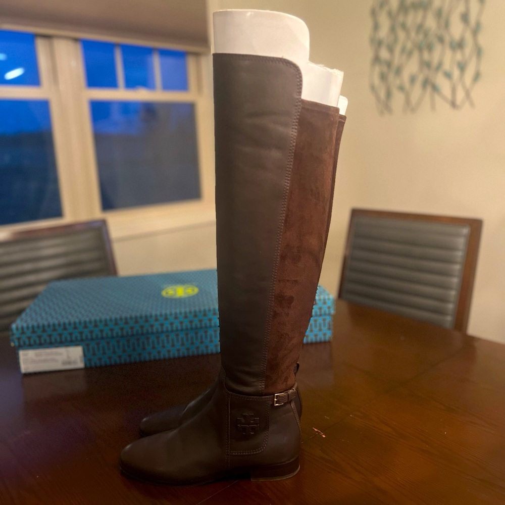 Tori Burch Over the knee Size 9 , dark brown